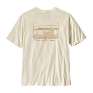 Patagonia Mens '73 Skyline Organic T-Shirt, Birch White