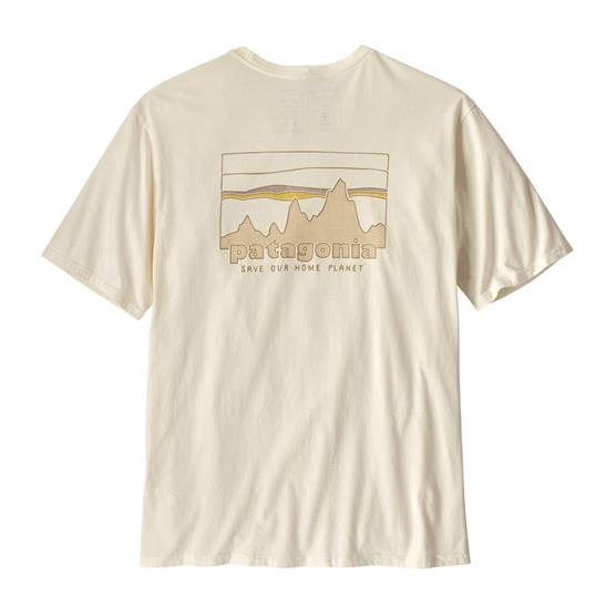 Patagonia Mens '73 Skyline Organic T-Shirt, Birch White