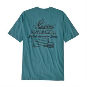 Patagonia Mens Aquatic Action Organic T-Shirt, Shellfish / Wetland