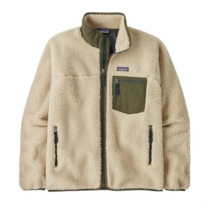 Patagonia Mens Classic Retro-X Jacket, Dark Natural / Basin Green