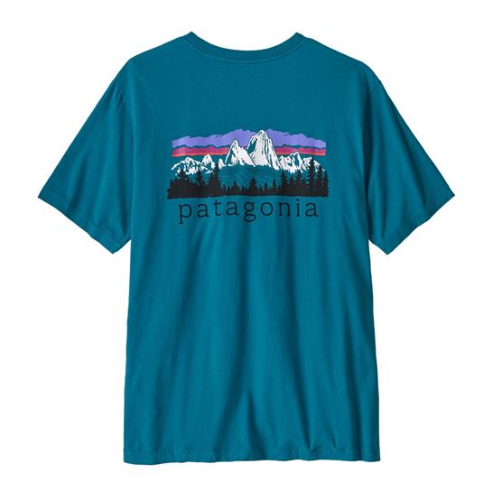 Patagonia Mens Fitz Roy Foothills T-Shirt, Glacial Blue