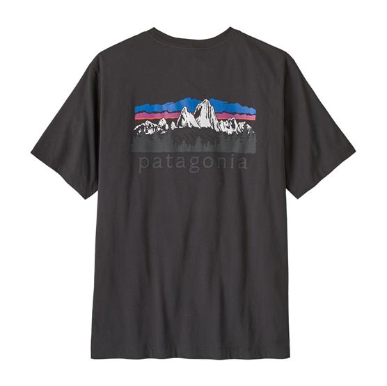 Patagonia Mens Fitz Roy Foothills T-Shirt, Ink Black