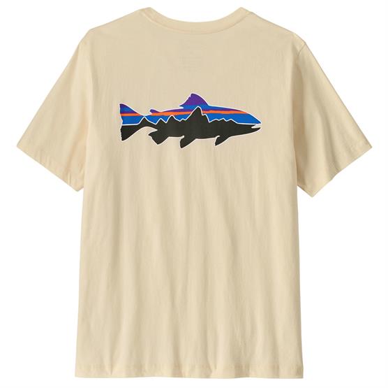 Patagonia Mens Fitz Roy Trout T-Shirt, Undyed Natural