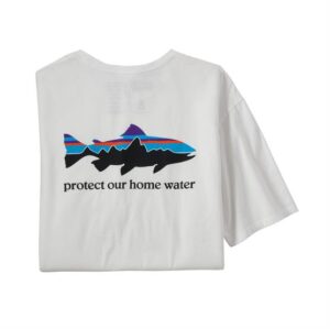 Patagonia Mens Home Water Trout Organic T-Shirt, White