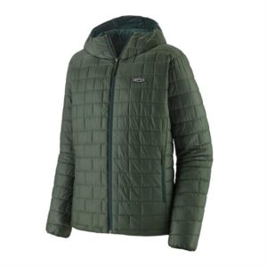 Patagonia Mens Nano Puff Fitz Roy Trout Hoody, Old Growth Green