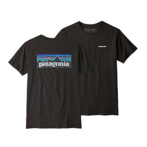 Patagonia Mens P-6 Logo Organic T-Shirt, Black