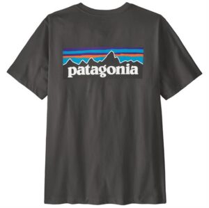 Patagonia Mens P-6 Logo T-Shirt, Ink Black