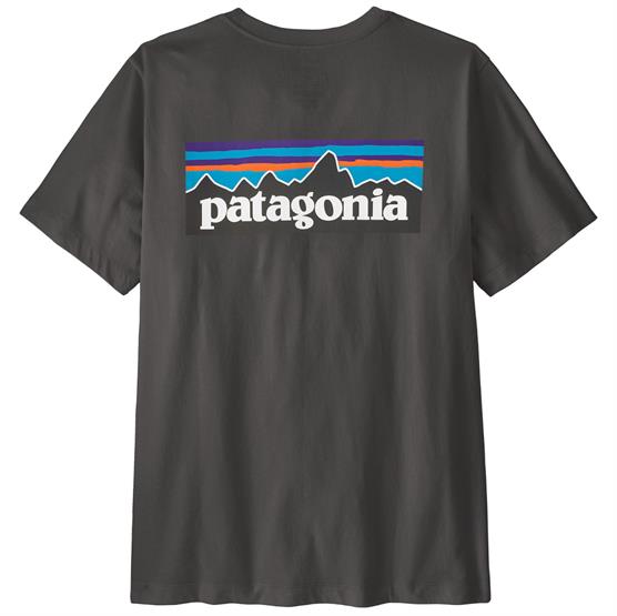 Patagonia Mens P-6 Logo T-Shirt, Ink Black