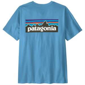 Patagonia Mens P-6 Logo T-Shirt, Shore Blue