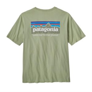 Patagonia Mens P-6 Mission Organic T-Shirt, Salvia Green