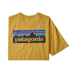Patagonia Mens P6-Logo Organic T-Shirt, Mountain Yellow