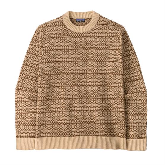 Patagonia Mens Recycled Wool-Blend Sweater, Snow Squail / Natural