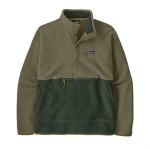 Patagonia Mens Retro Pile 1/2 Snap P/O, Old Growth Green