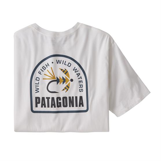 Patagonia Mens Soft Hackle Organic T-Shirt, White