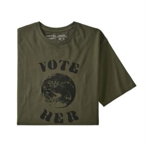 Patagonia Mens Vote Her Organic T-Shirt, Basin Green