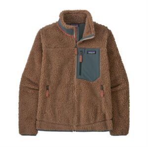 Patagonia Womens Classic Retro-X Jacket, Pampas Tan / Green