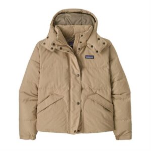 Patagonia Womens Downdrift Jacket, Oar Tan / Seabird Grey