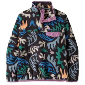 Patagonia Womens LW Synch Snap-T P/O, Kaleido Black