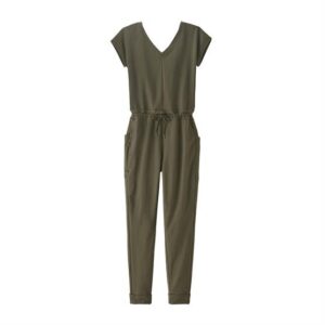 Patagonia Womens Organic Cotton Roaming Jumpsuit, Basin Green