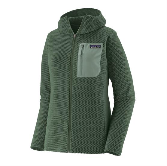 Patagonia Womens R1 Air Full-Zip Hoody, Canopy Green