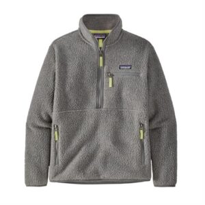 Patagonia Womens Retro Pile Marsupial, Salt Grey /Jellyfish Yellow