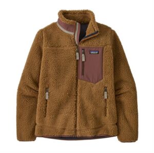 Patagonia Womens Retro-X Jacket, Nest Brown / Dulse Mauve