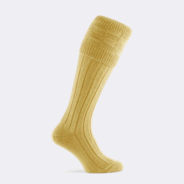 Pennine Portland jagtstrømper, uld, gul pollen - S (36-39)
