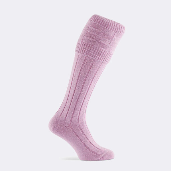 Pennine Portland jagtstrømper, uld, pink - S (36-39)