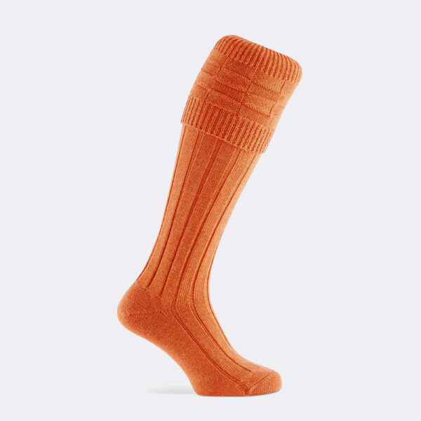 Pennine Portland jagtstrømper, uld, spice orange - S (36-39)
