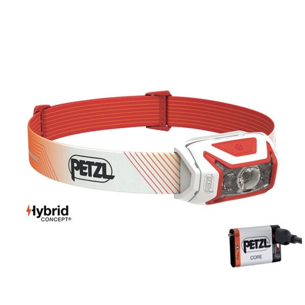 Petzl Actik Core pandelampe 600 lm, rød/orange - Pandelamper