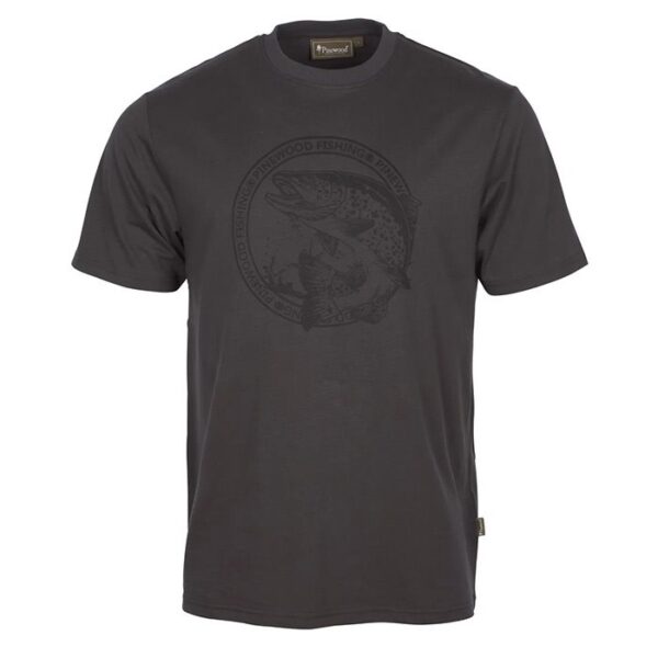 PineBrun Salmon T-Shirt Herre / Mænd, d. antracite-2XL - T-Shirt, Polo-shirt