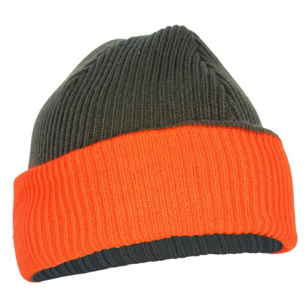 PineBrun Småland Vendbar Jægerhat, Grøngrøn/Orange - Hue