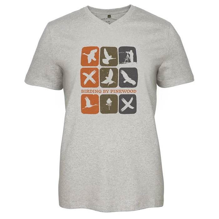 Pinewood Birding T-Shirt Kvinder / Damer, l.grey-2XL - T-Shirts