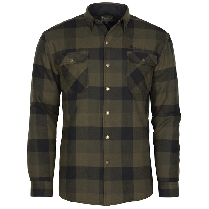 Pinewood Canada 2.0 Classic foret skjorte-green/black-L - Skjorter