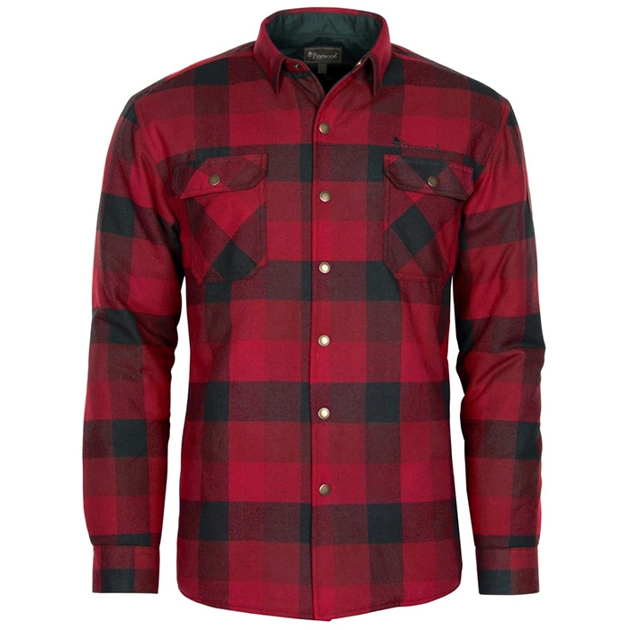 Pinewood Canada 2.0 Classic foret skjorte-red/black-2XL - Skjorter