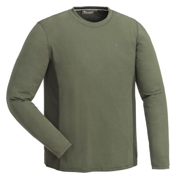Pinewood Coolmax Insectsafe LS T-Shirt, green/d.green-L - T-Shirt, Polo-shirt
