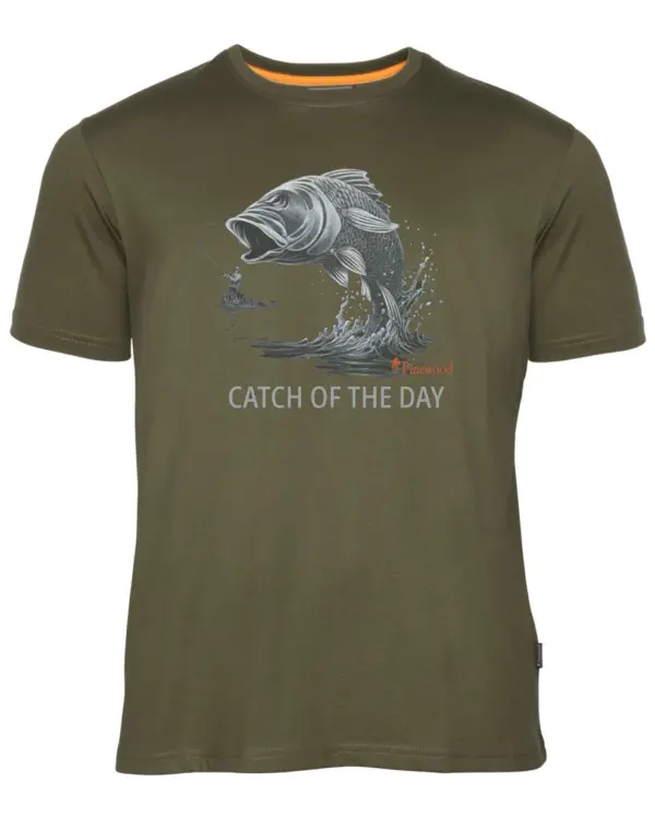 Pinewood Fish T-Shirt M Olive XL