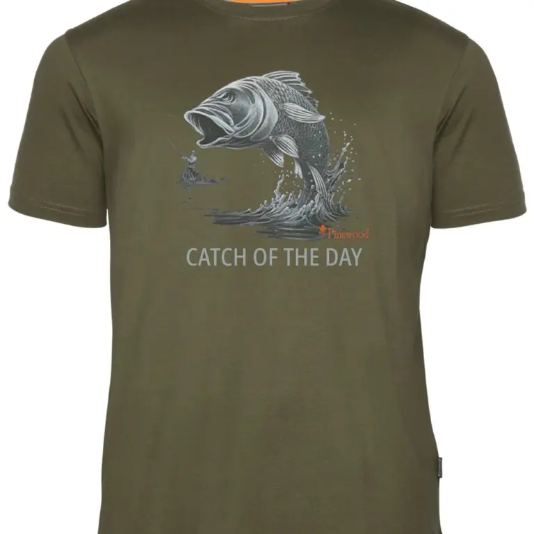 Pinewood Fish T-Shirt M Olive XL