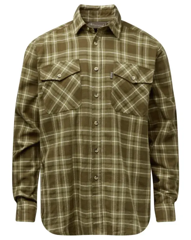 Pinewood Härjedalen Flannel Skjorte M Olive XXL