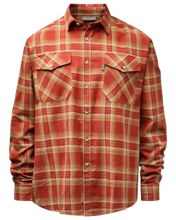 Pinewood Härjedalen Flannel Skjorte M Terracotta/Sand M