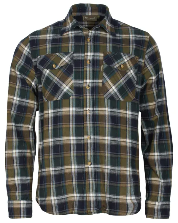 Pinewood Härjedalen Herre Skjorte Green/Navy XXL