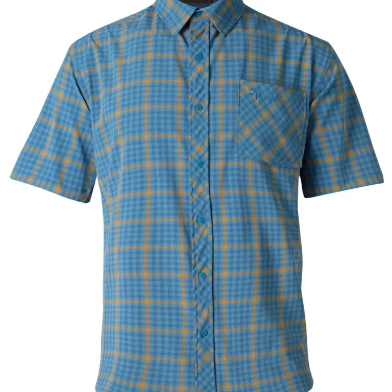 Pinewood Ourdoor S/S Herre Skjorte Blue L