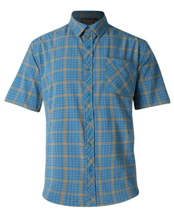 Pinewood Ourdoor S/S Herre Skjorte Blue XL