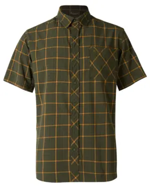 Pinewood Ourdoor S/S Herre Skjorte Green XL