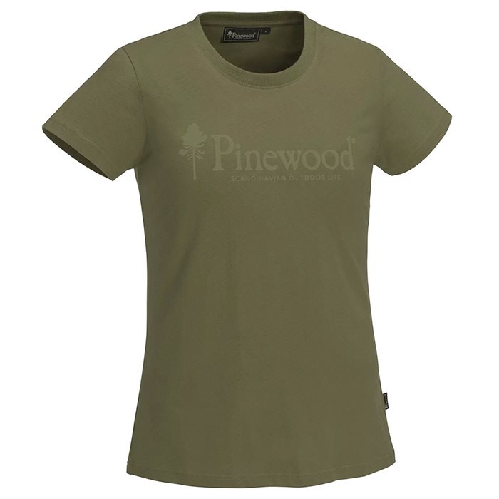 Pinewood Outdoor Life T-Shirt Dame-h.olive-M - T-Shirts