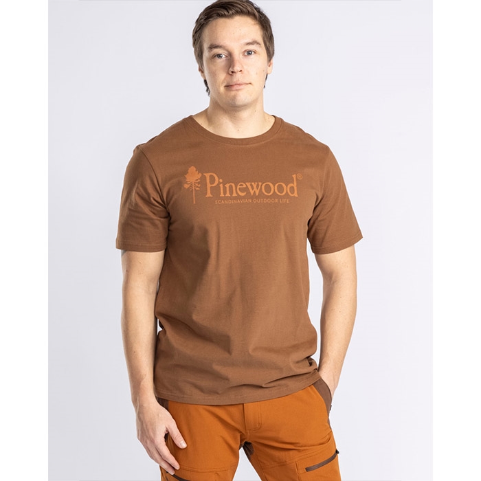 Pinewood Outdoor Life T-Shirt Herre / Mænd-nougat-3XL - T-Shirt, Polo-shirt