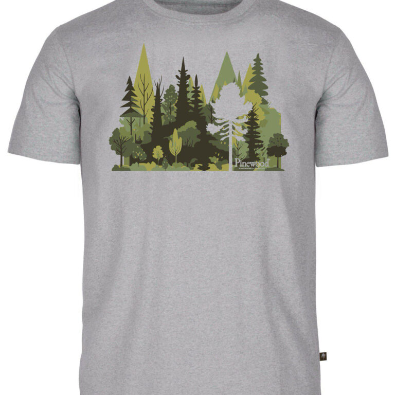 Pinewood Recycled T-Shirt M Light Grey Mel Forest L
