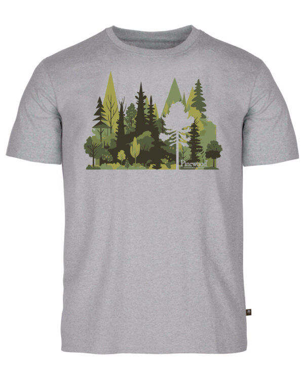Pinewood Recycled T-Shirt M Light Grey Mel Forest XXL