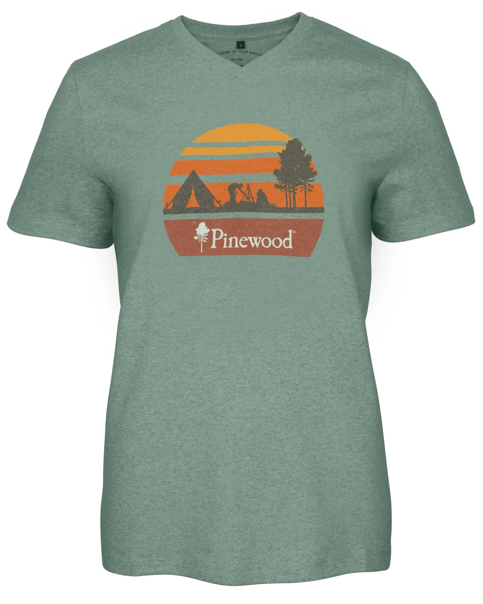 Pinewood Recycled T-Shirt W Aqua Green Mel Campsite XXL