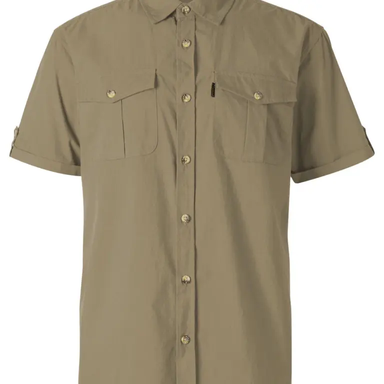 Pinewood Safari S/S Skjorte M Sand stone XL